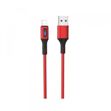 Кабель HOCO U79 Admirable для Lightning Smart-Power-Off/1,2 m. Red