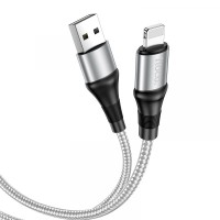 Кабель HOCO X50 Excellent charging data для Lightning 2,4A/1m. Grey