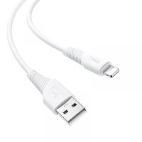 Кабель HOCO X58 Airy silicone charging data для Lightning 2,4A/1m. White