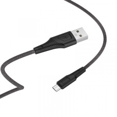 Кабель HOCO X58 Air silicone charging data для Micro 2,4A/1m. Black