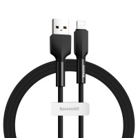 Кабель USB Baseus Silica Gel Lightning 2.4A 1m чорний