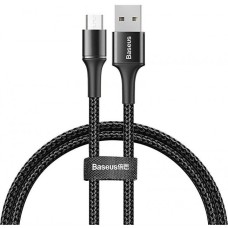 Кабель USB Baseus microUSB Halo Data 0.25m чорний