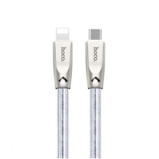 Кабель USB Hoco U9 Quick Charging Lightning to Type-C (1.2m) сріблястий