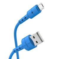Кабель USB Hoco X30 Star microUSB 2A 1.2m синій