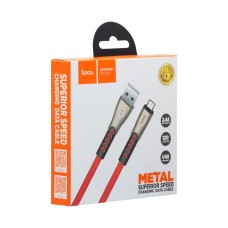 Кабель USB Hoco U48 Superior microUSB 2.4A 1.2m червоний