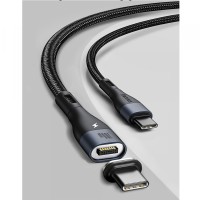 PD кабель Baseus Zinc Magnetic Safe Data Cable Type-C to Type-C 100W 1.5m Black CATXC-Q01