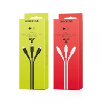 Кабель BOROFONE BX16 3-in-1 Easy charging cable для Lightning+Micro+Type-C 2A/1m black