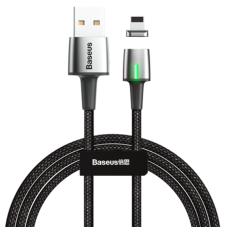 Кабель USD Baseus Lightning Zinc Magnetic 1.5A 2m чорний