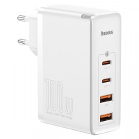 Зарядний пристрій Baseus GaN2 Pro Quick Charger 2C+2U 100W EU Білий (CCGAN2P-L01)