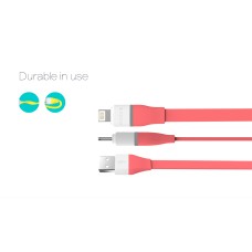Кабель ROCK Lightning для iPhone 1м червоний