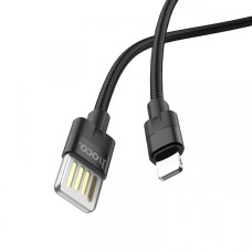 Кабель HOCO U55 Outstanding Cable для Lightning 2-Sided/2,4A/1,2m. Black