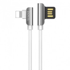 Кабель HOCO U42 Exquisite Steel для lightning 2,4A/1,2m. White