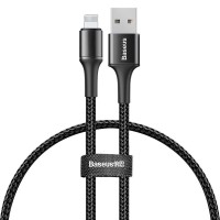 Кабель USB Baseus lightning Halo Data 0.25m чорний