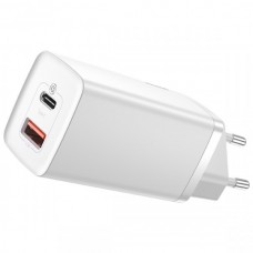 СЗУ Baseus GaN2 Lite Quick Charger C+U 65W EU White CCGAN2L-B02
