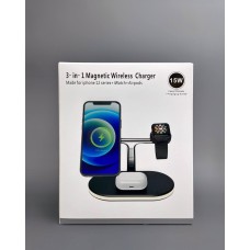 Бездротова зарядка стенд Smart 3 in 1 C300 15W (phone+apple watch+airpods)