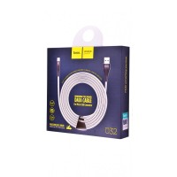 Кабель USB Hoco U32 Steel Braided microUSB 2.4A 1.2m чорний