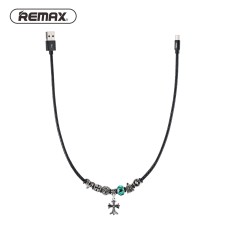 Кабель USB Remax Jewellery microUSB RC-058m лев/чорний