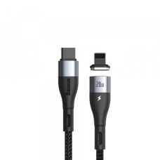 PD кабель Baseus Zinc Magnetic Safe Fast Charging Data Cable Type-C to IP PD 20W 1m Black CATLXC-01