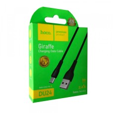 Кабель HOCO DU24 GIRAFFE Charging Data Cable Micro long pin(8mm)/2,4A/1m. Black