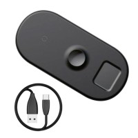 Бездротовий зарядний пристрій Baseus Smart 3in1 iPhone+iWatch+AirPods (18W) чорний