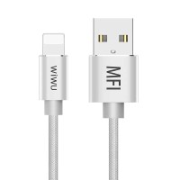 Кабель WiWU USB для Lightning MFI Data Sync Charging Cabele WP201/WP202 (Silver)