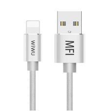 Кабель WiWU USB для Lightning MFI Data Sync Charging Cabele WP201/WP202 (Silver)