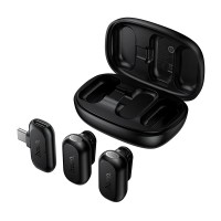 Бездротовий мікрофон HOCO L26 Smart AI noise reduction wireless microphone Type-C 2 мікрофона Black