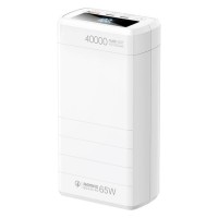 Повербанк портативний акумулятор Power bank Remax RPP-310 PD 65W 40000 mAh White