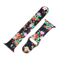 Ремінець Sport Band для Apple Watch 42mm / 44mm / 45mm black flowers
