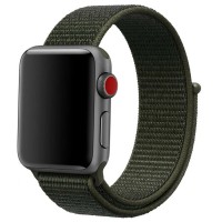 Нейлоновий ремінець Nylon loop 42mm/44mm/45mm для Apple Watch (Midnight green)