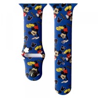Ремінці Apple Watch Silicone DISNEY 42mm / 44mm / 45mm Mickey Mouse Blue