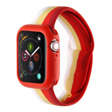 Силіконовий ремінець Триколірний 42mm / 44mm / 45mm для Apple Watch Red/White