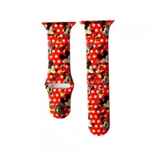 Ремінці Apple Watch Silicone DISNEY 42mm / 44mm / 45mm Mickey Mouse Red