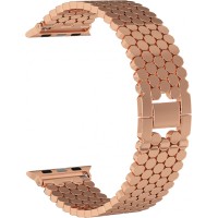 Ремінці Apple Watch Stainless Luxury Steel 38mm / 40mm / 41mm ( Рожеве золото / Rose Gold )