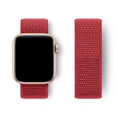 Нейлоновий ремінець Nylon loop 42mm/44mm/45mm для Apple Watch (Chinese RED)
