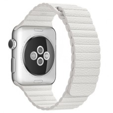 Ремінець для Apple Watch Leather Loop 42mm/44mm/45mm білий