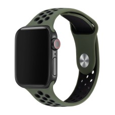 Ремінець для Apple Watch Sport Nike+ 38mm / 40mm / 41mm темно-оливковий / чорний