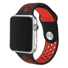 Силіконовий ремінець Nike 38mm/40mm/41mm для Apple Watch (Чорний з червоним)