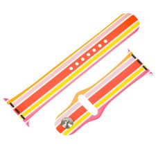 Ремінець Sport Band для Apple Watch 42mm / 44mm / 45mm pink yellow lines