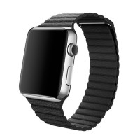 Ремінці Apple Watch Leather Loop Magnet 42mm / 44mm / 45mm Чорний