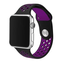 Ремешок для Apple Watch Sport Nike+ 38mm / 40mm / 41mm черно-фиолетовый