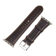 Ремінець для Apple Watch Luxuary Leather 42mm / 44mm / 45mm темно-коричневий