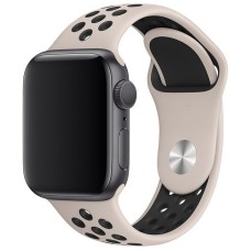 Ремешок для Apple Watch Sport Nike+ 38mm / 40mm / 41mm бежево-черный
