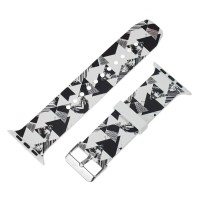 Ремінець Geometry style для Apple Watch 42mm / 44mm / 45mm black white triangle