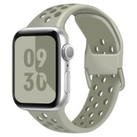 Силіконовий ремінець Nike 42mm/44mm/45mm для Apple Watch (Dark olive/grey)