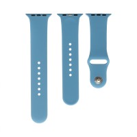 Ремінець для Apple Watch 42mm/44mm/45mm Band Silikone Two - Piece блакитний