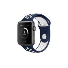 Ремешок для Apple Watch Sport Nike+ 38mm / 40mm / 41mm midnight blue white (синий с белым)