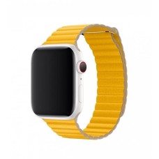 Ремінці Apple Watch Leather Loop Magnet 42mm/44mm/45mm Жовтий