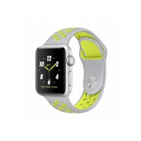 Ремешок для Apple Watch Sport Nike+ 38mm / 40mm / 41mm серо-лимонный
