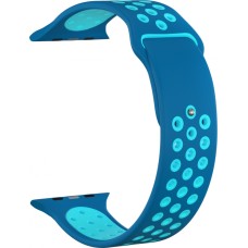 Силиконовый ремешок Nike 38mm / 40mm / 41mm для Apple Watch (Сине-голубой)